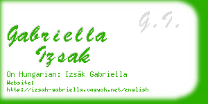 gabriella izsak business card