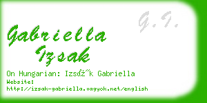 gabriella izsak business card